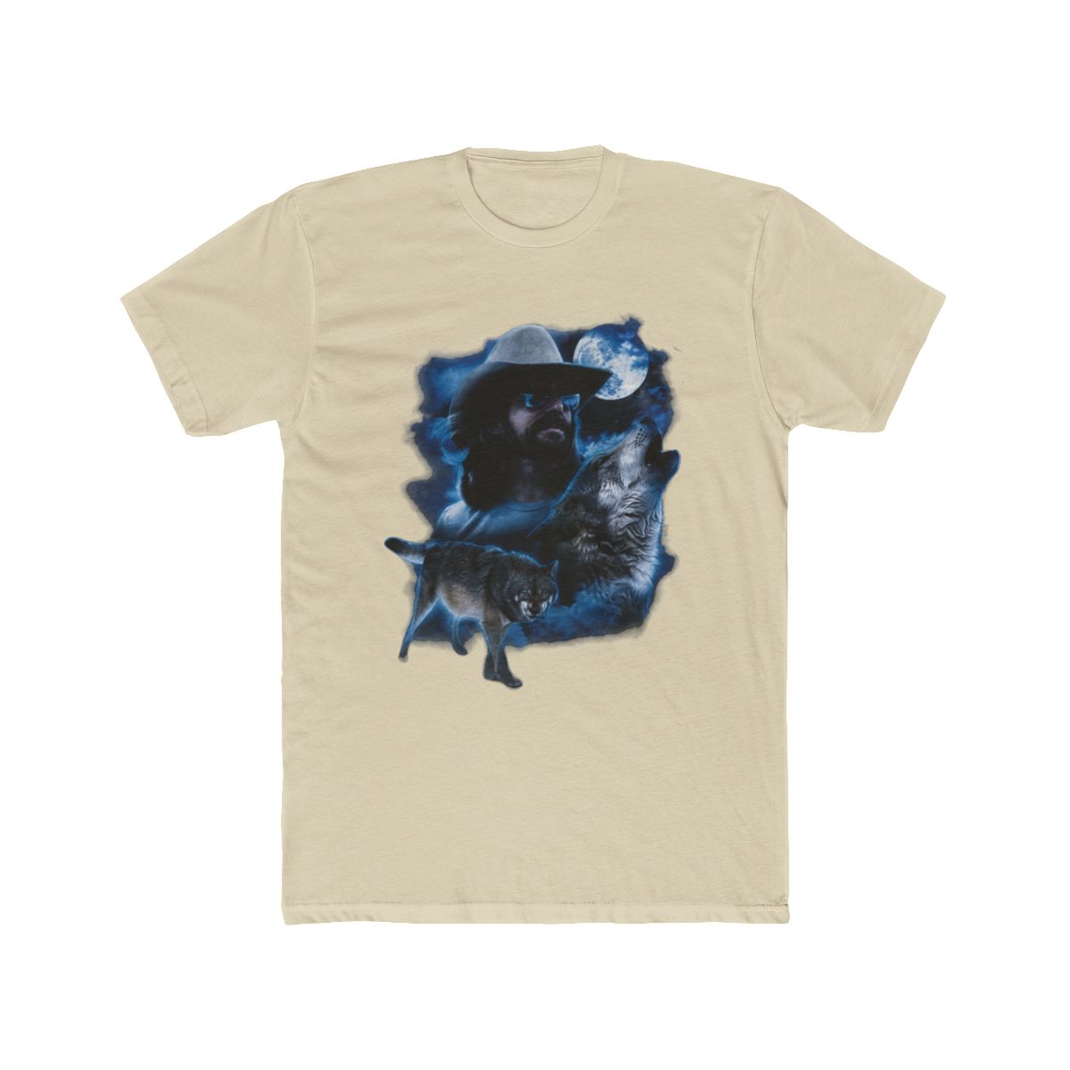 Rock and Roll Short Sleeve Dale Brisby Moon and Wolf Graphic T Shirt BU21T08597